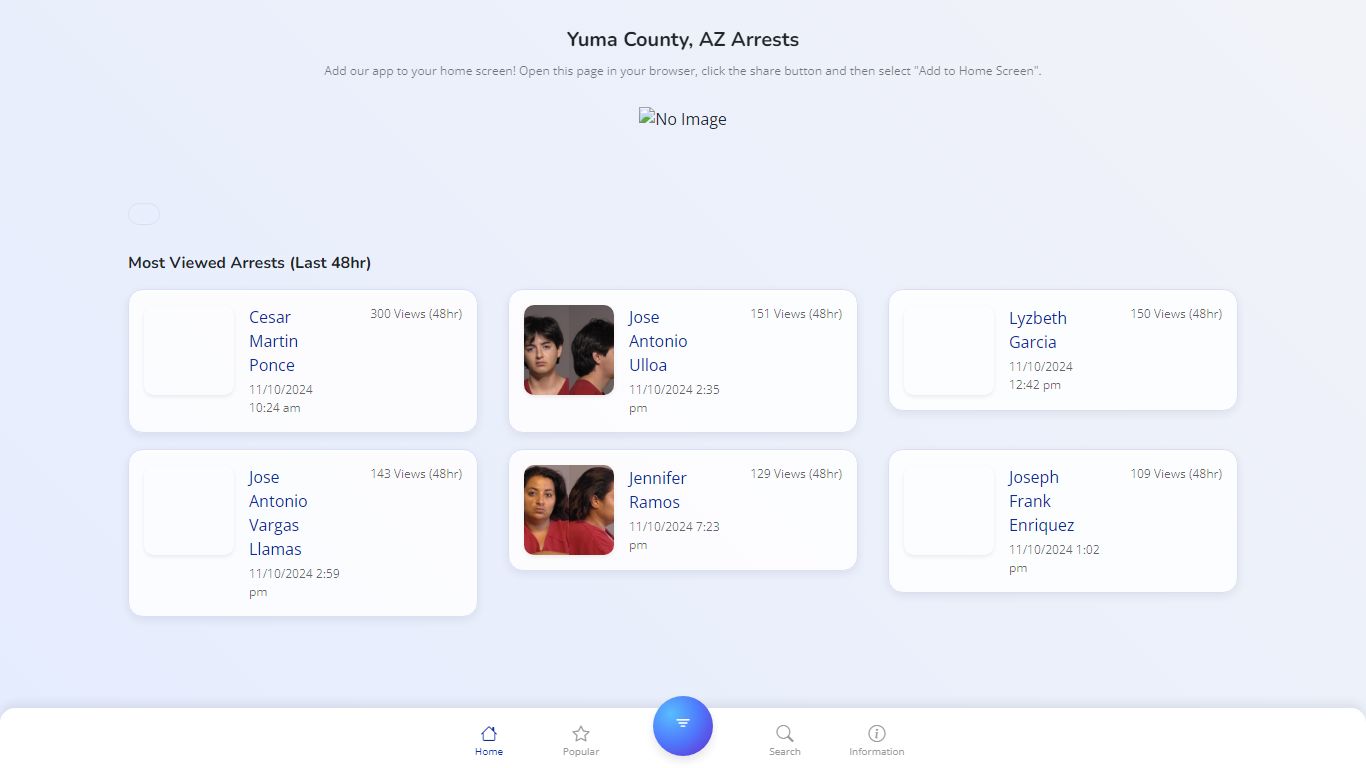 Yuma County, AZ Arrests | Public Jail Records